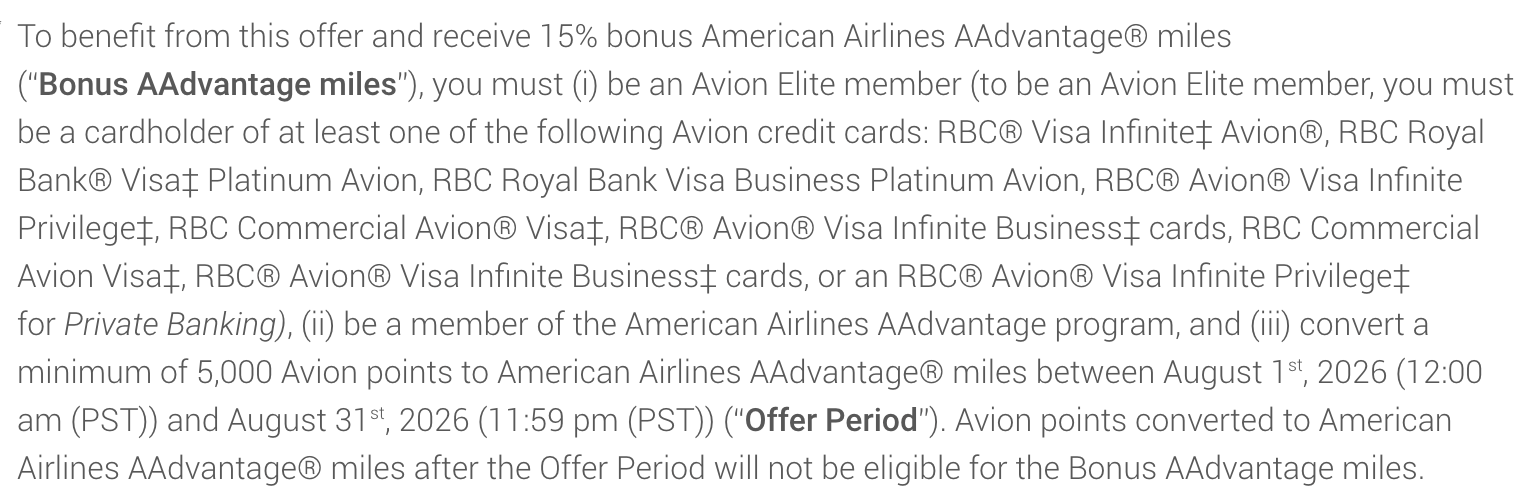 RBC Avion转点美国航空AA里程享15%奖励：连续第三年加赠，解锁阿提哈德公寓与日航头等